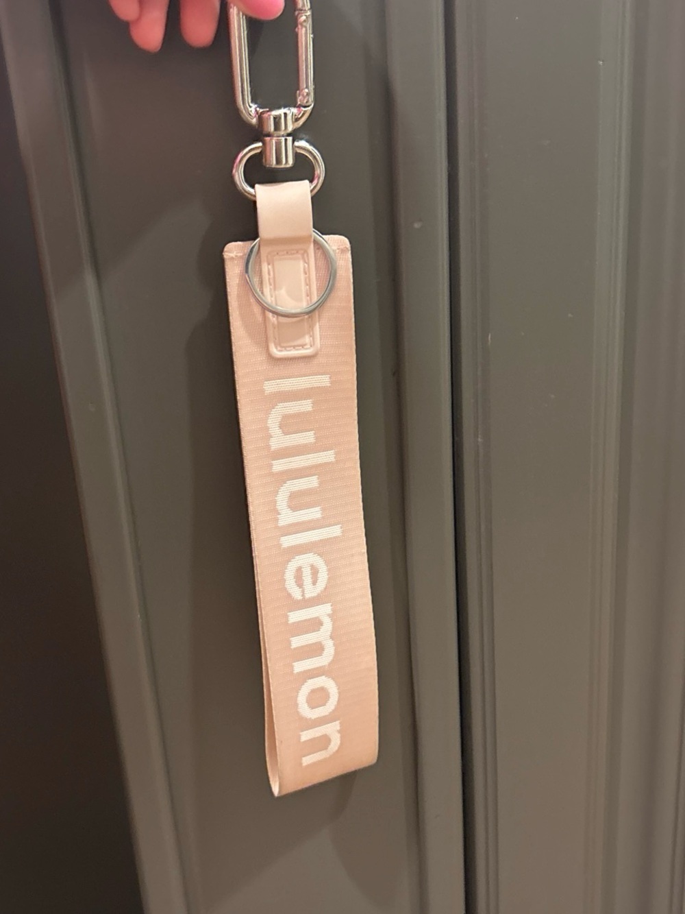 lululemon athletica blush pink key fob strap